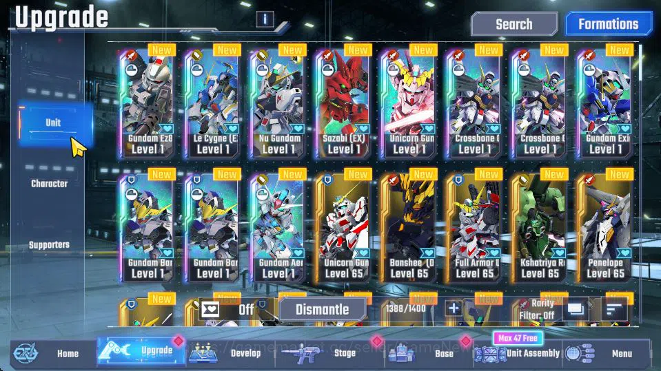 SD Gundam G Generation ETERNAL Accounts [Global]Rank 36|143K DM|9 UR|Unicorn Destroy,Cross image 1