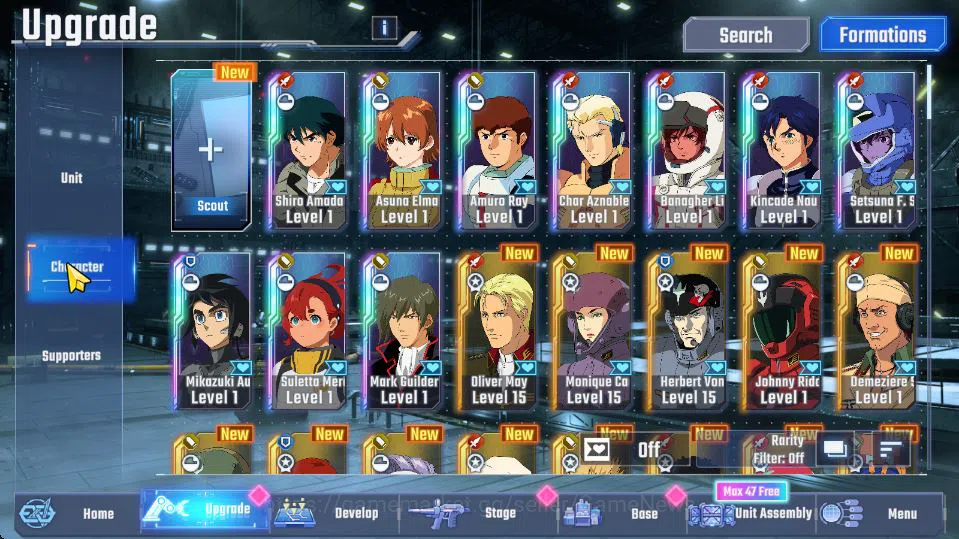 SD Gundam G Generation ETERNAL Accounts [Global]Rank 36|143K DM|9 UR|Unicorn Destroy,CrossboneLB1,BarbatosLB1,Sazabi,Ez8,Le 3