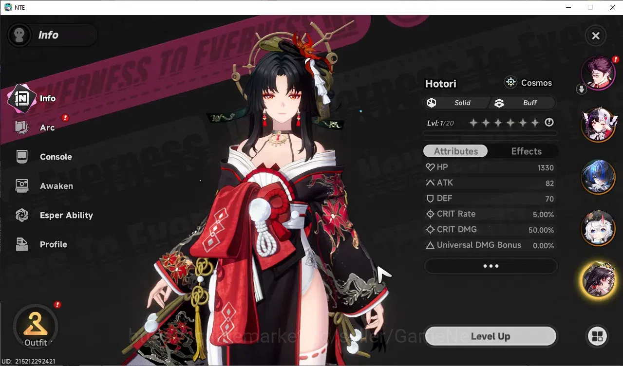 Neverness to Everness Accounts GLOBAL Southeast Asia|HL 3|5 S-Class (Lacrimosa,Ho image 4