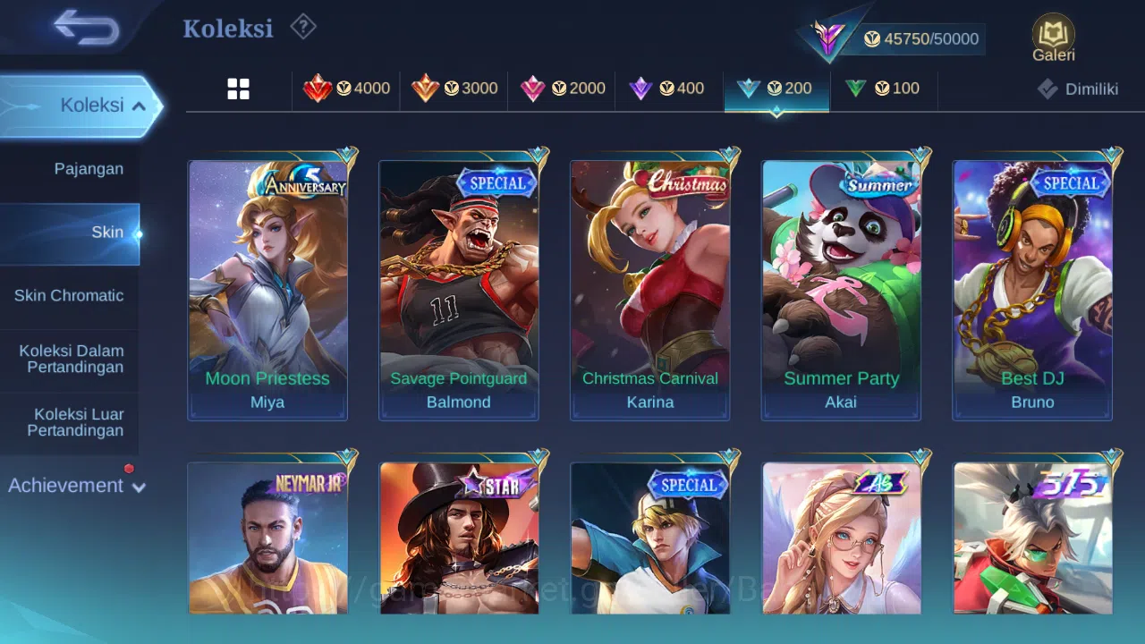 Mobile Legends: Bang Bang Accounts Others Hero 131 | skin 232 | star annual hayabusa | rising lolita | epic yss | epic 14