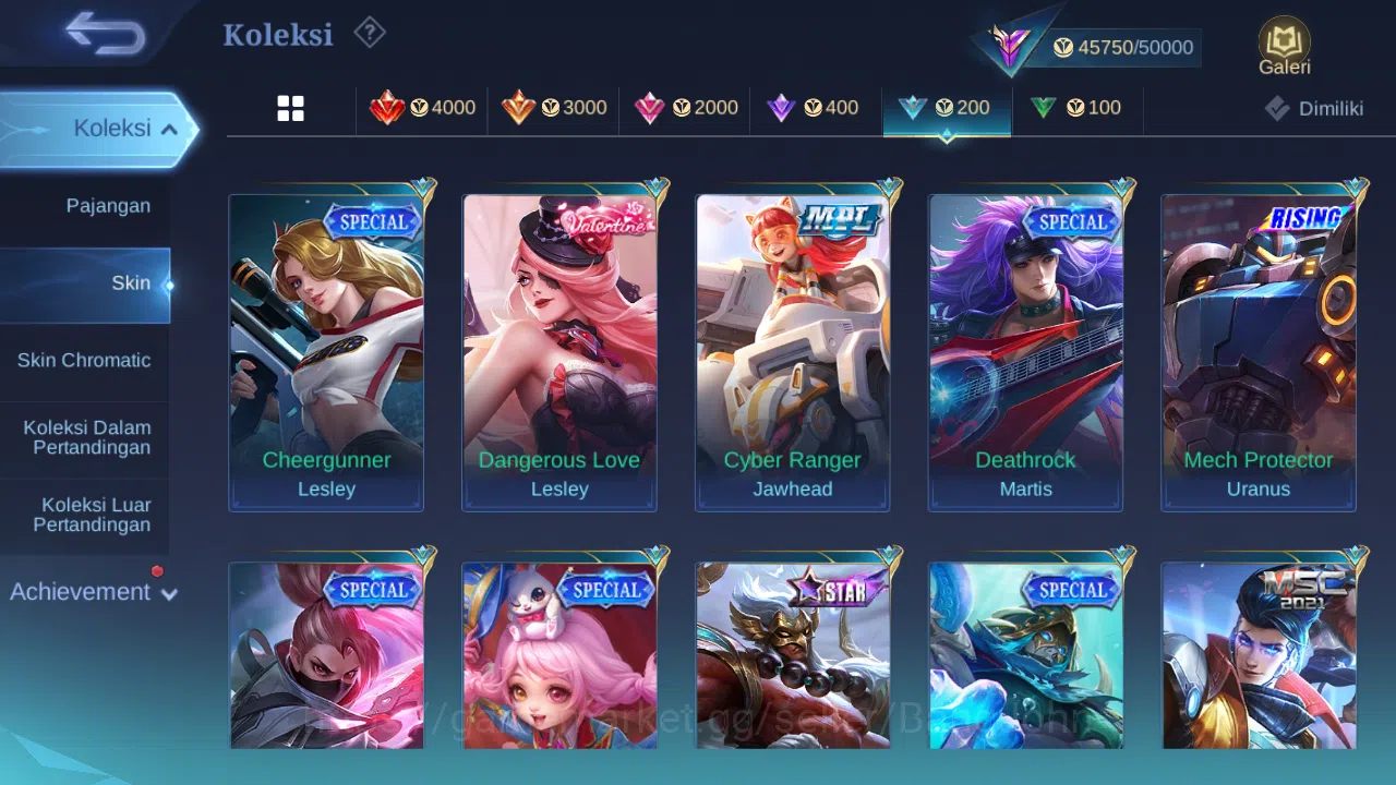Mobile Legends: Bang Bang Accounts Others Hero 131 | skin 232 | star annual hayabusa | rising lolita | epic yss | epic 17