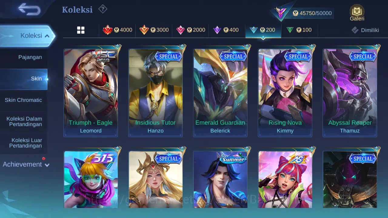 Mobile Legends: Bang Bang Accounts Others Hero 131 | skin 232 | star annual hayabusa | rising lolita | epic yss | epic 18