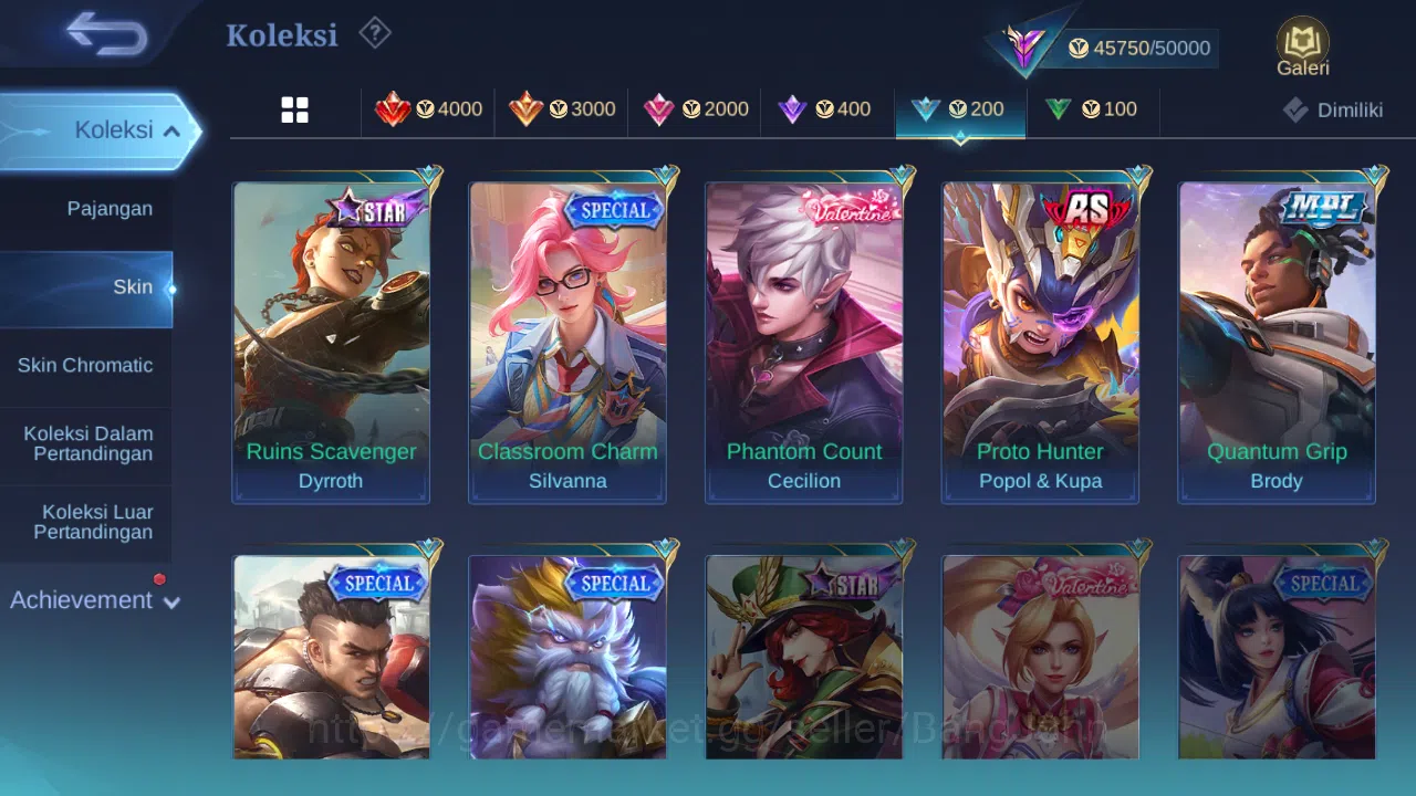 Mobile Legends: Bang Bang Accounts Others Hero 131 | skin 232 | star annual hayabusa | rising lolita | epic yss | epic 19