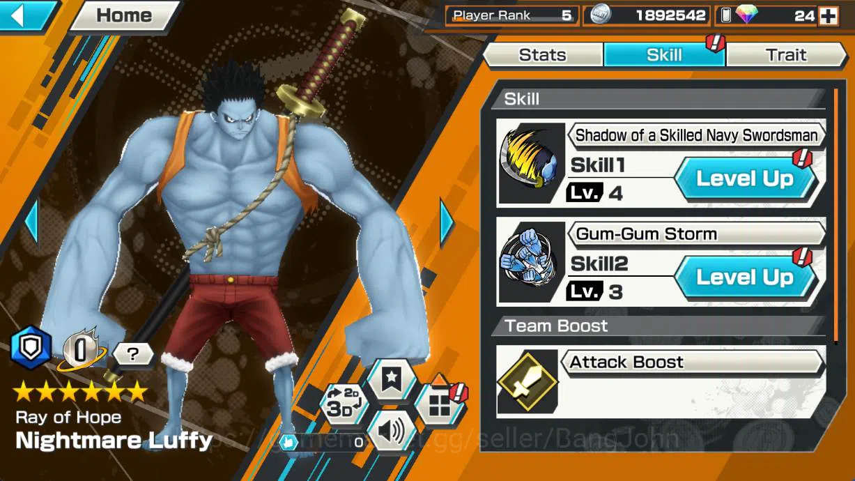 One Piece Bounty Rush Accounts GLOBAL | EX1  | borsalino, Doc v, Nightmare Luffy, image 8