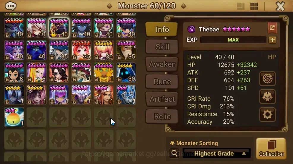 Summoners War: Sky Arena Accounts EUROPE Lv 55|1 LD[Thebae]|23 Total NB5[Leo,Riley,H image 9