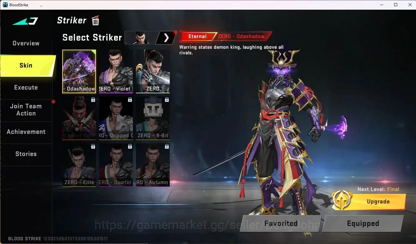 Blood Strike Accounts ASIA | Eternal ZERO Odashadow|3 Ultra Guns|6 Legen image 13
