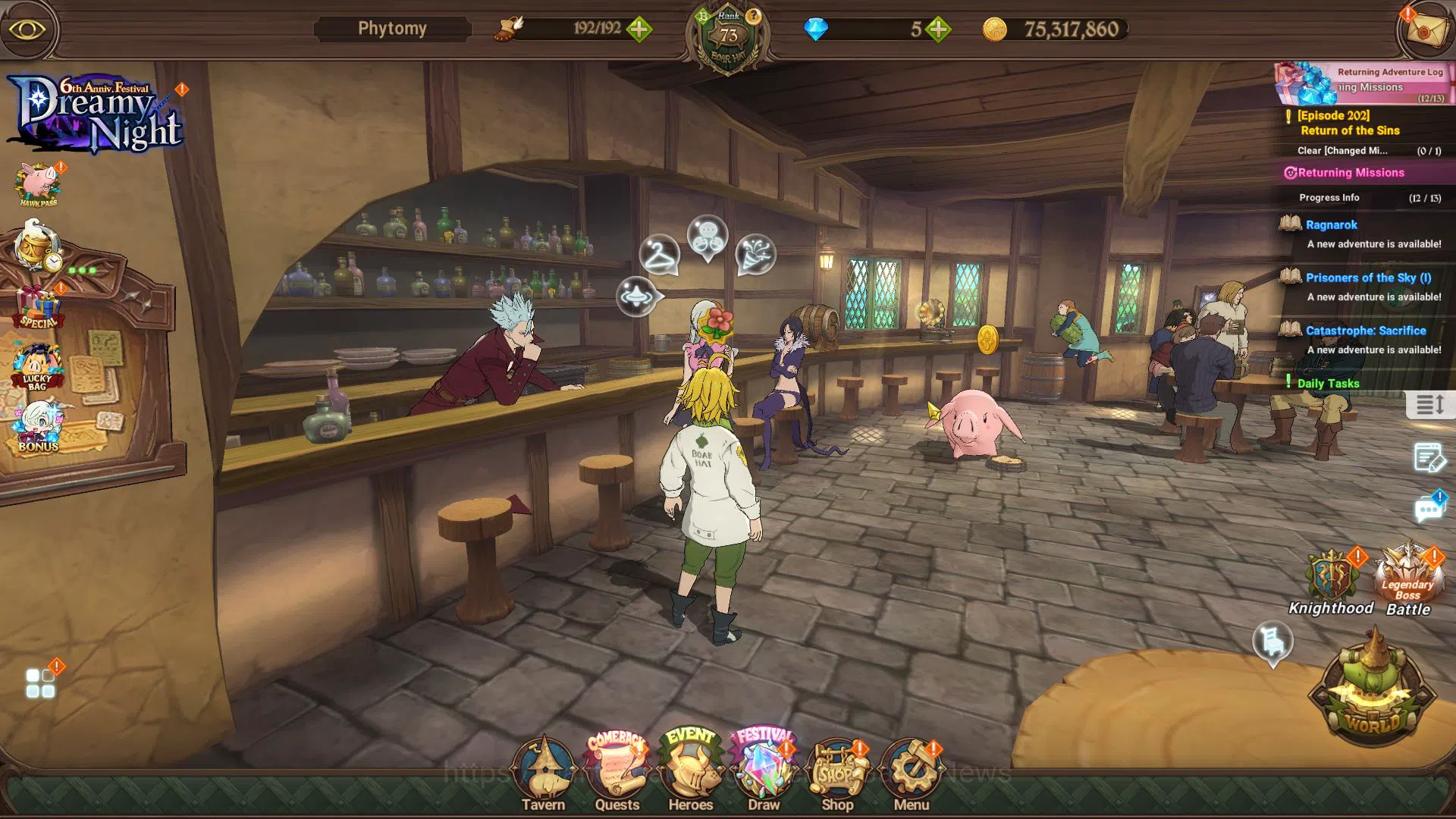 The Seven Deadly Sins: Grand Cross Midgame Asia|2,5 M CC|7 UR+Collab Blessing|Meresca,Elimeli image 1
