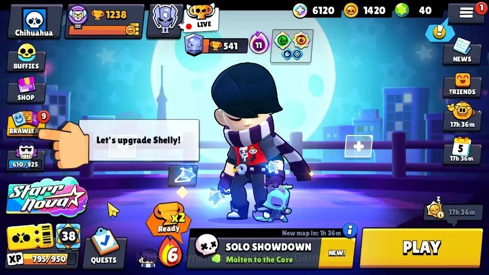Brawl Stars Accounts 1238 Trophy|17 Brawlers 1 Max Lv (Edgar)|3 Myth(Po image 1