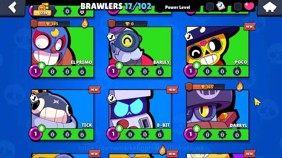Brawl Stars Accounts 1238 Trophy|17 Brawlers 1 Max Lv (Edgar)|3 Myth(Po image 10