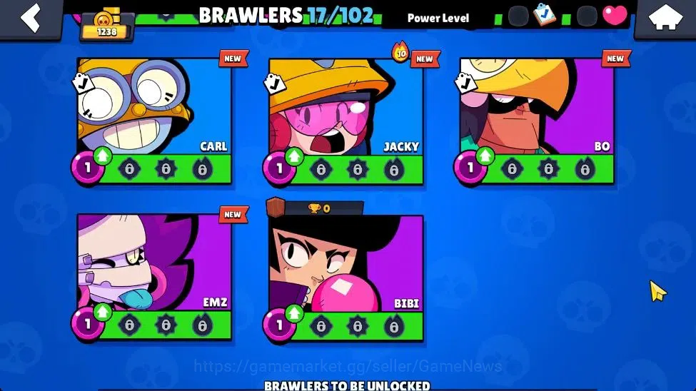 Brawl Stars Accounts 1238 Trophy|17 Brawlers 1 Max Lv (Edgar)|3 Myth(Po image 11