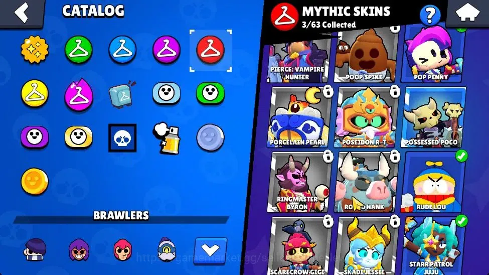 Brawl Stars Accounts 1238 Trophy|17 Brawlers 1 Max Lv (Edgar)|3 Myth(Po image 12