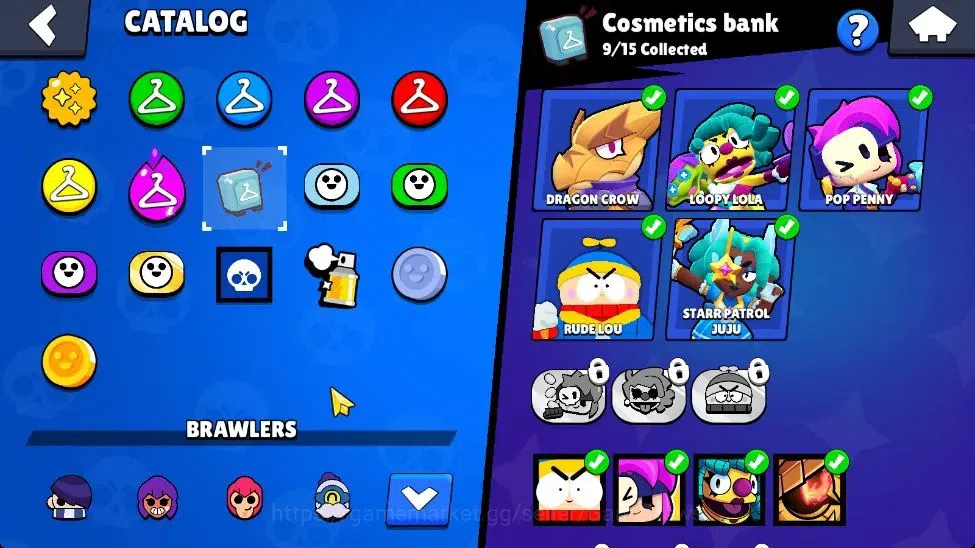 Brawl Stars Accounts 1238 Trophy|17 Brawlers 1 Max Lv (Edgar)|3 Myth(Po image 15