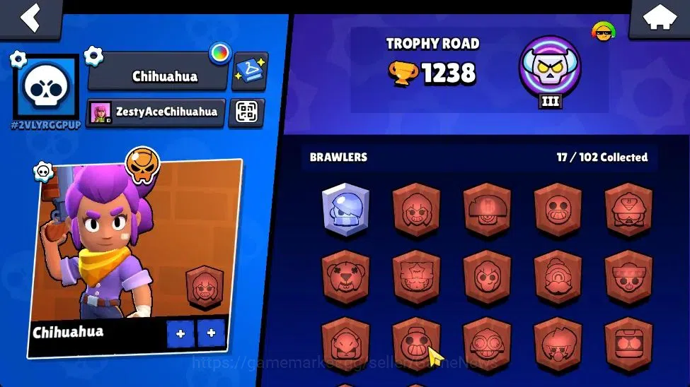 Brawl Stars Accounts 1238 Trophy|17 Brawlers 1 Max Lv (Edgar)|3 Myth(Po image 3