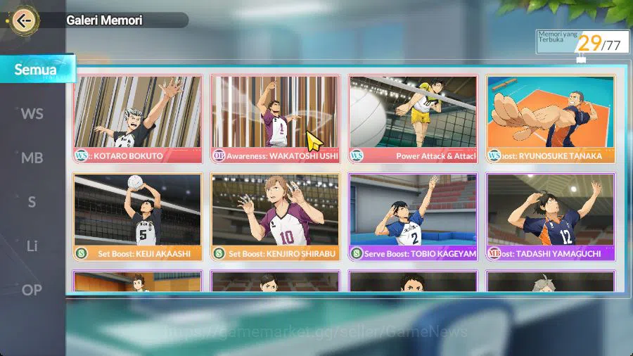 HAIKYU!! FLY HIGH Accounts SEA|Lvl 45| 4 UR [Sakusa+Memo,Wakatoshi+Memom,Boku image 10
