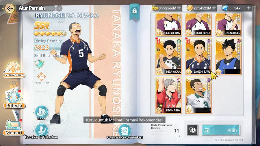 HAIKYU!! FLY HIGH Accounts SEA|Lvl 45| 4 UR [Sakusa+Memo,Wakatoshi+Memom,Boku image 12