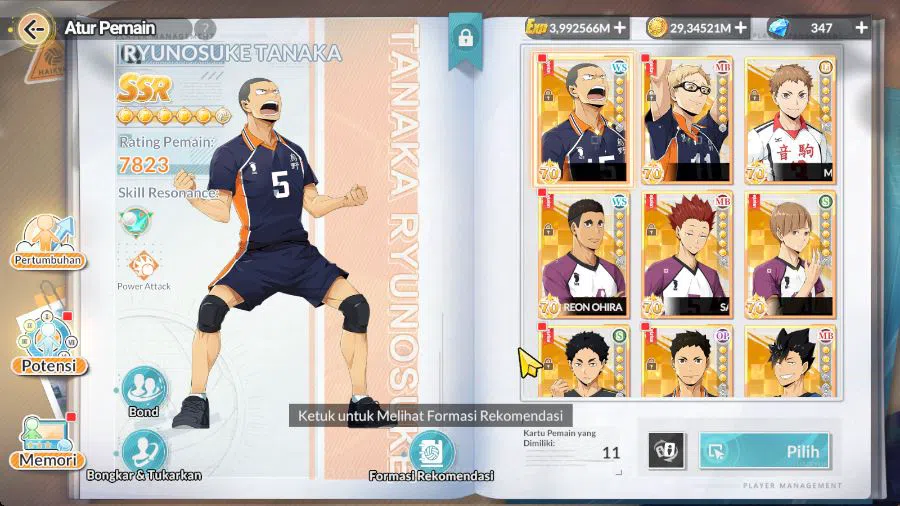 HAIKYU!! FLY HIGH Accounts SEA|Lvl 45| 4 UR [Sakusa+Memo,Wakatoshi+Memom,Boku image 13