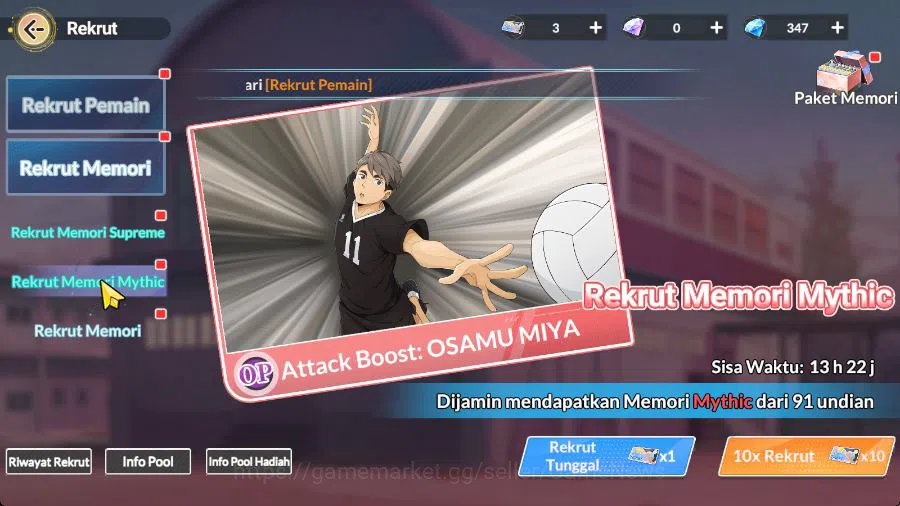HAIKYU!! FLY HIGH Accounts SEA|Lvl 45| 4 UR [Sakusa+Memo,Wakatoshi+Memom,Boku image 5