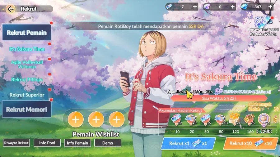 HAIKYU!! FLY HIGH Accounts SEA|Lvl 45| 4 UR [Sakusa+Memo,Wakatoshi+Memom,Boku image 8