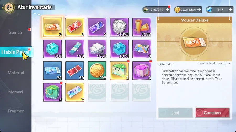 HAIKYU!! FLY HIGH Accounts SEA|Lvl 45| 4 UR [Sakusa+Memo,Wakatoshi+Memom,Boku image 9