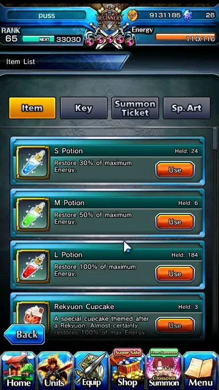 Grand Summoners Accounts End-Game Global|Rank 65|12 Ascend+6 TW|(DL Rimuru,E Milim,Y Kenpaku,Jong-In,Reimu,Vox)+TW WH Fen 2