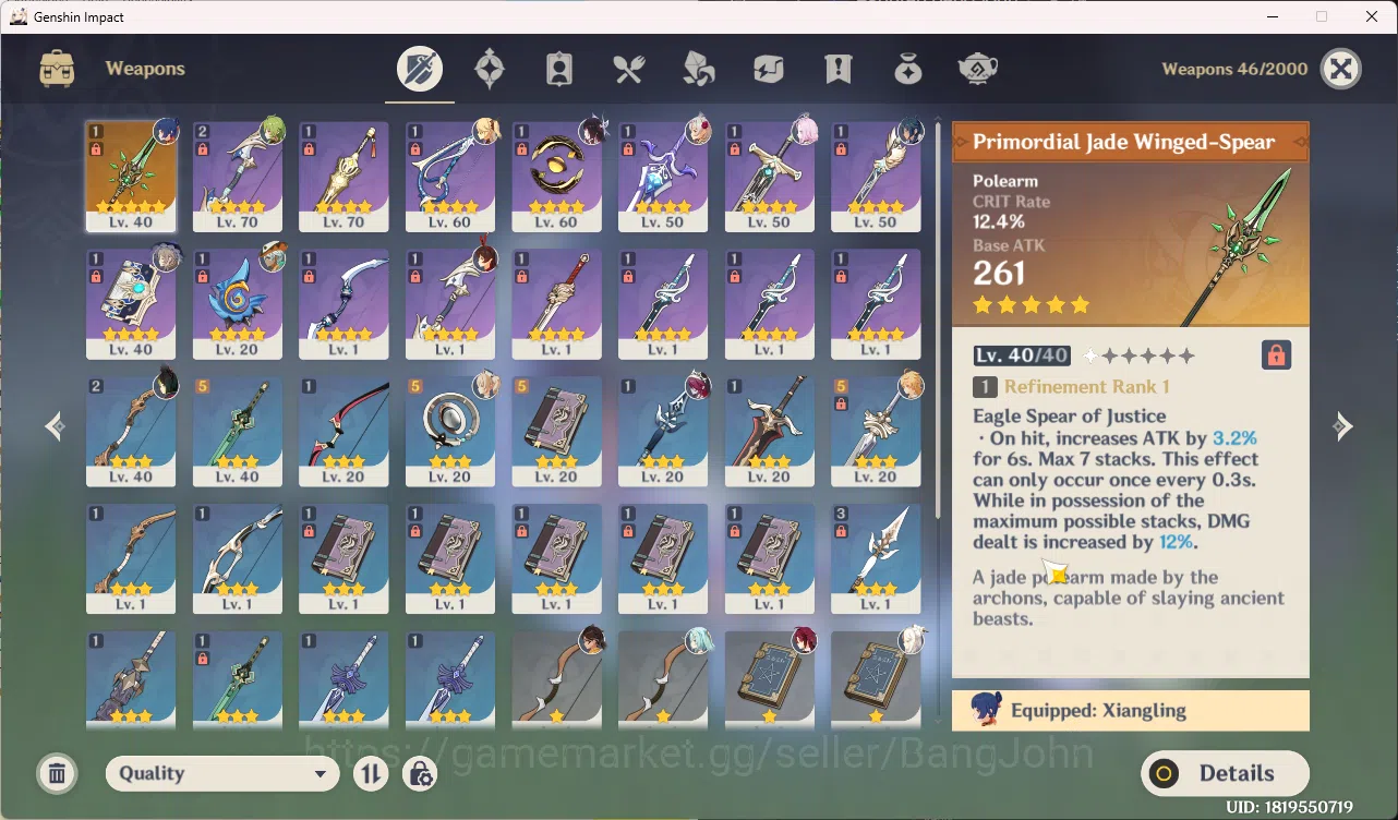 Genshin Impact Accounts Mid-Game | ASIA | AR 40 | 1 Limit Columbina  Tighn image 3