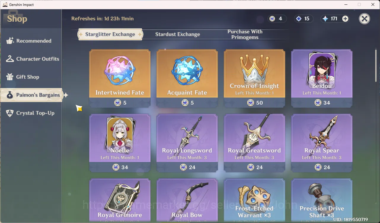 Genshin Impact Accounts Mid-Game | ASIA | AR 40 | 1 Limit Columbina  Tighn image 7