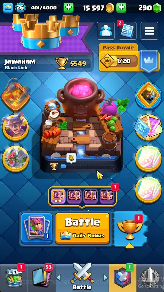 Clash Royale Accounts Lv 26|Trophy 5549|KTL 10|Limited Skin|Card 87|2 EV image 1