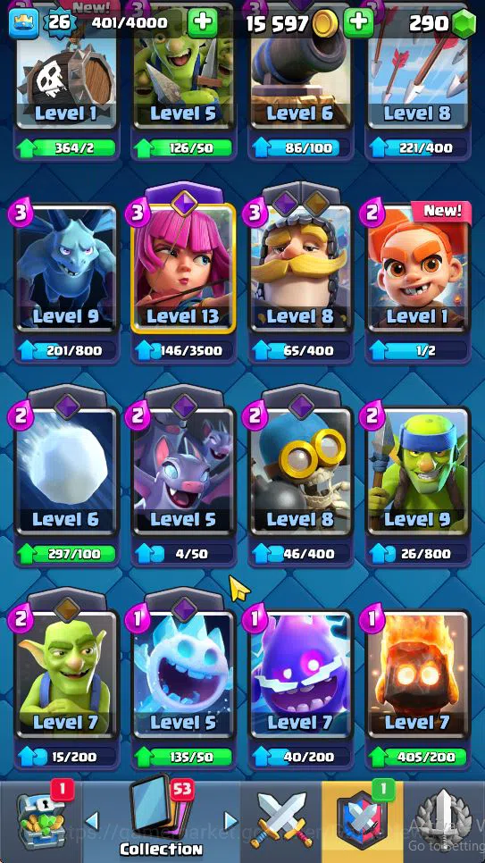 Clash Royale Accounts Lv 26|Trophy 5549|KTL 10|Limited Skin|Card 87|2 EV image 10