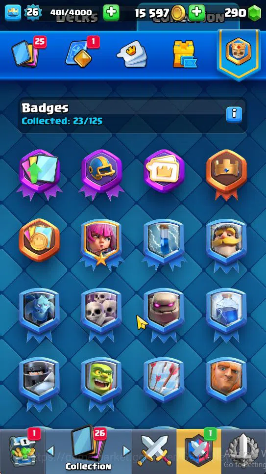 Clash Royale Accounts Lv 26|Trophy 5549|KTL 10|Limited Skin|Card 87|2 EV image 16
