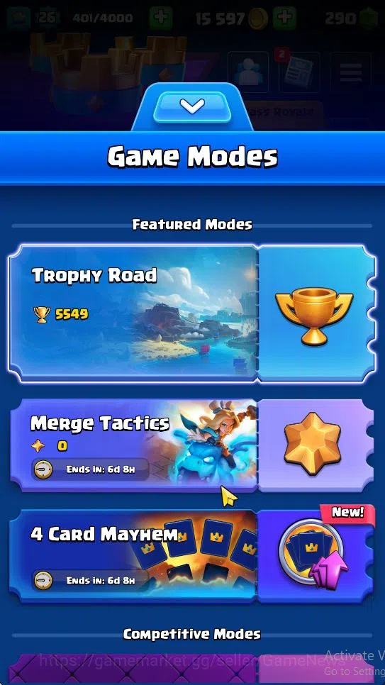 Clash Royale Accounts Lv 26|Trophy 5549|KTL 10|Limited Skin|Card 87|2 EV image 2