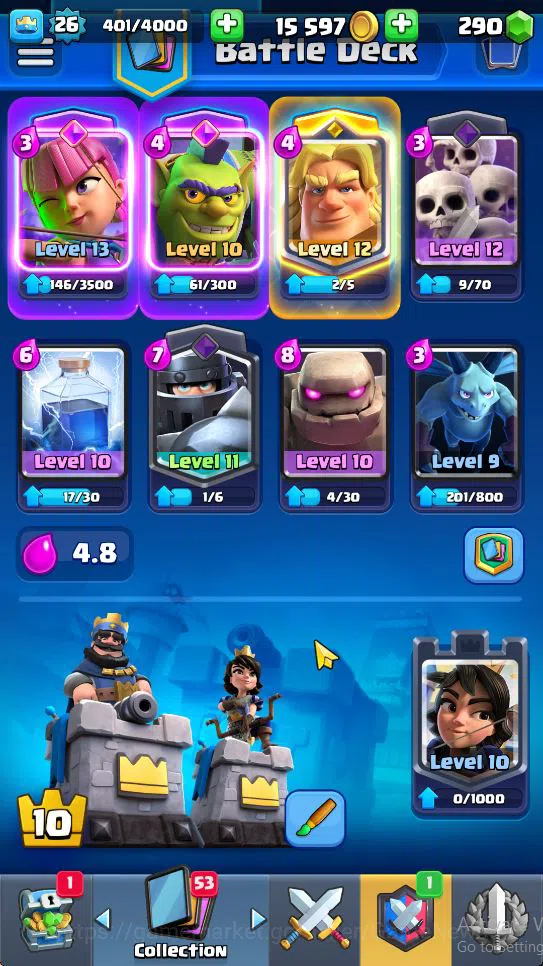 Clash Royale Accounts Lv 26|Trophy 5549|KTL 10|Limited Skin|Card 87|2 EV image 4