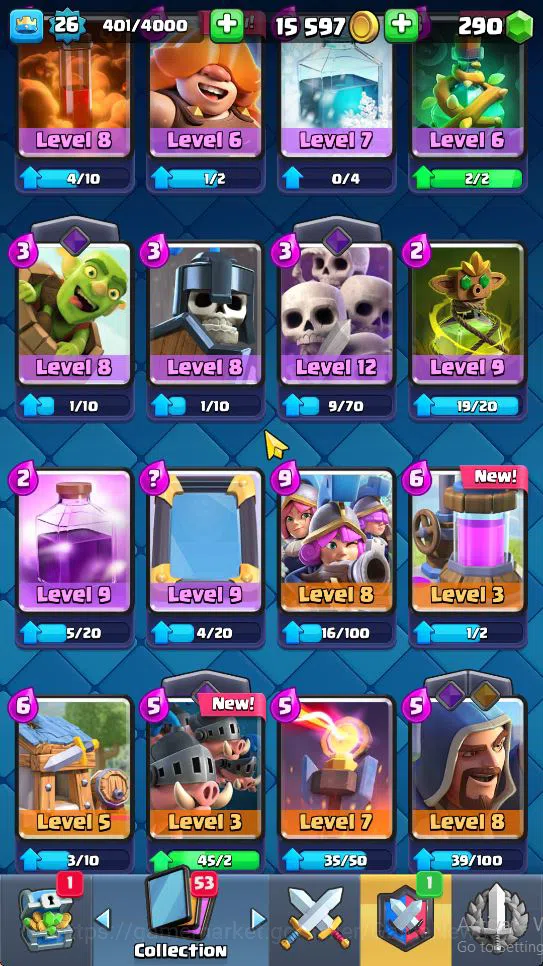 Clash Royale Accounts Lv 26|Trophy 5549|KTL 10|Limited Skin|Card 87|2 EV image 7