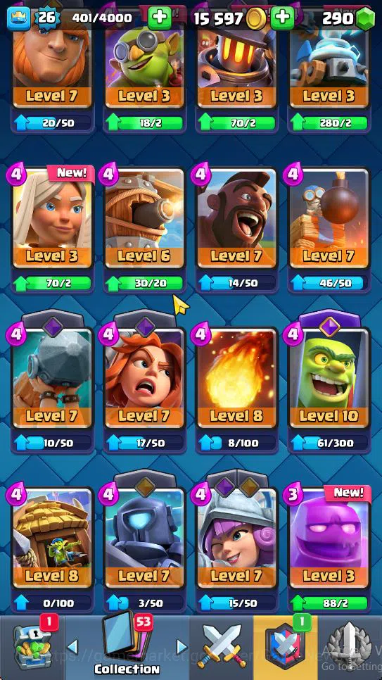 Clash Royale Accounts Lv 26|Trophy 5549|KTL 10|Limited Skin|Card 87|2 EV image 8