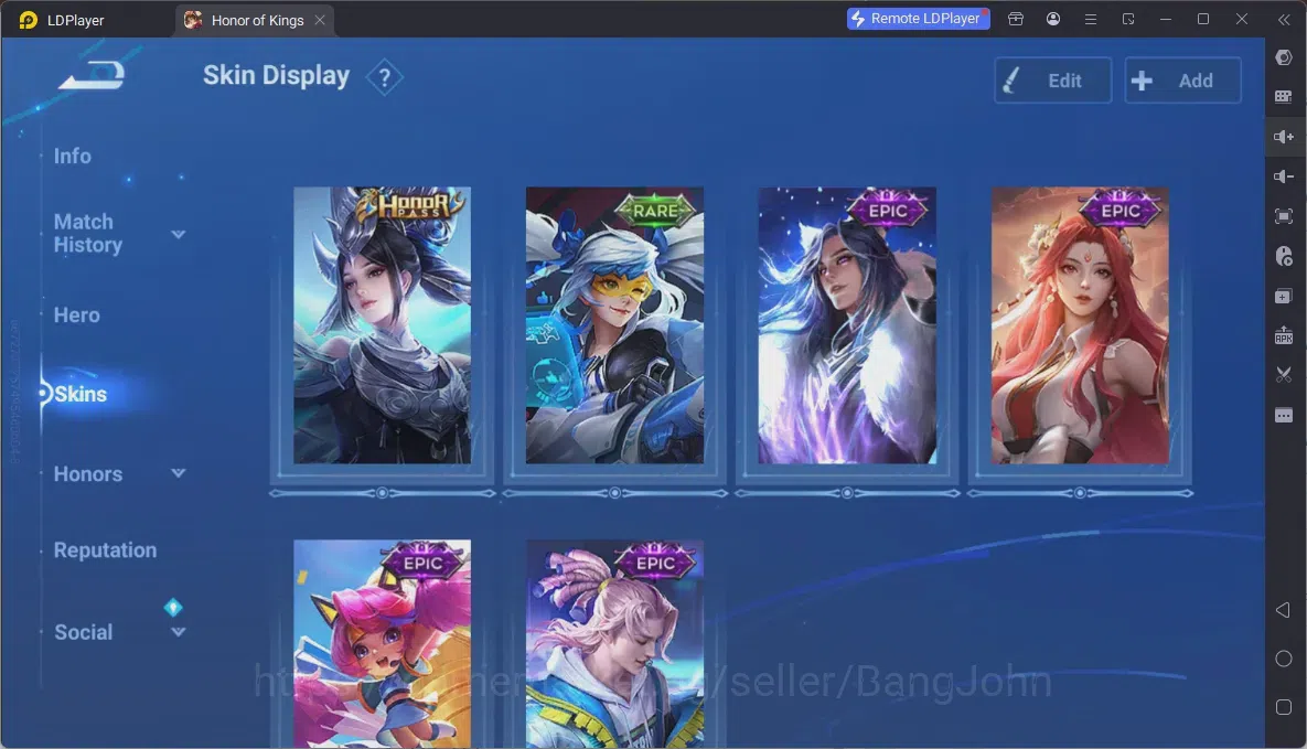 Honor of Kings Accounts Global | 57H 37S | 2 LEGEND (Yao, Li Xin), Epic Li image 4