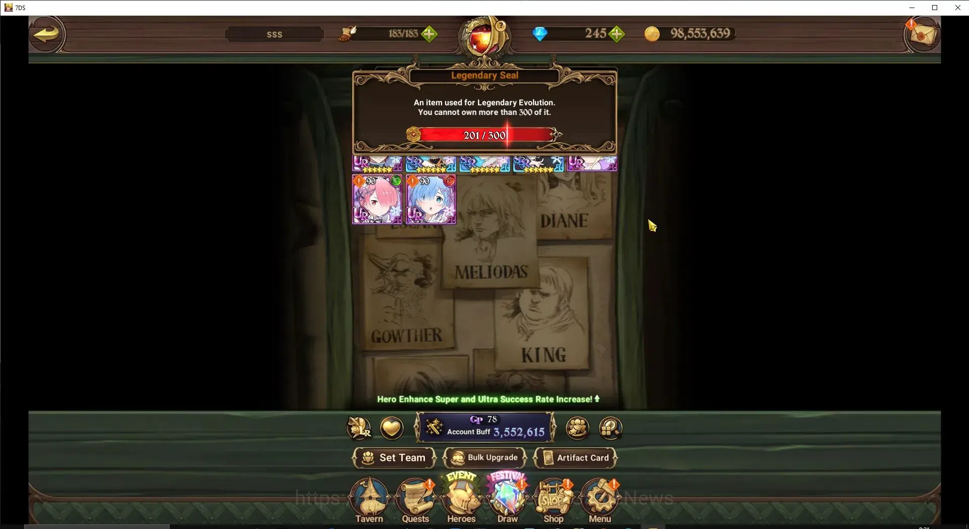 The Seven Deadly Sins: Grand Cross Accounts Asia|3,5M CC|245 DM+201 LS|4 LR+10 UR+Collab ReZer image 4