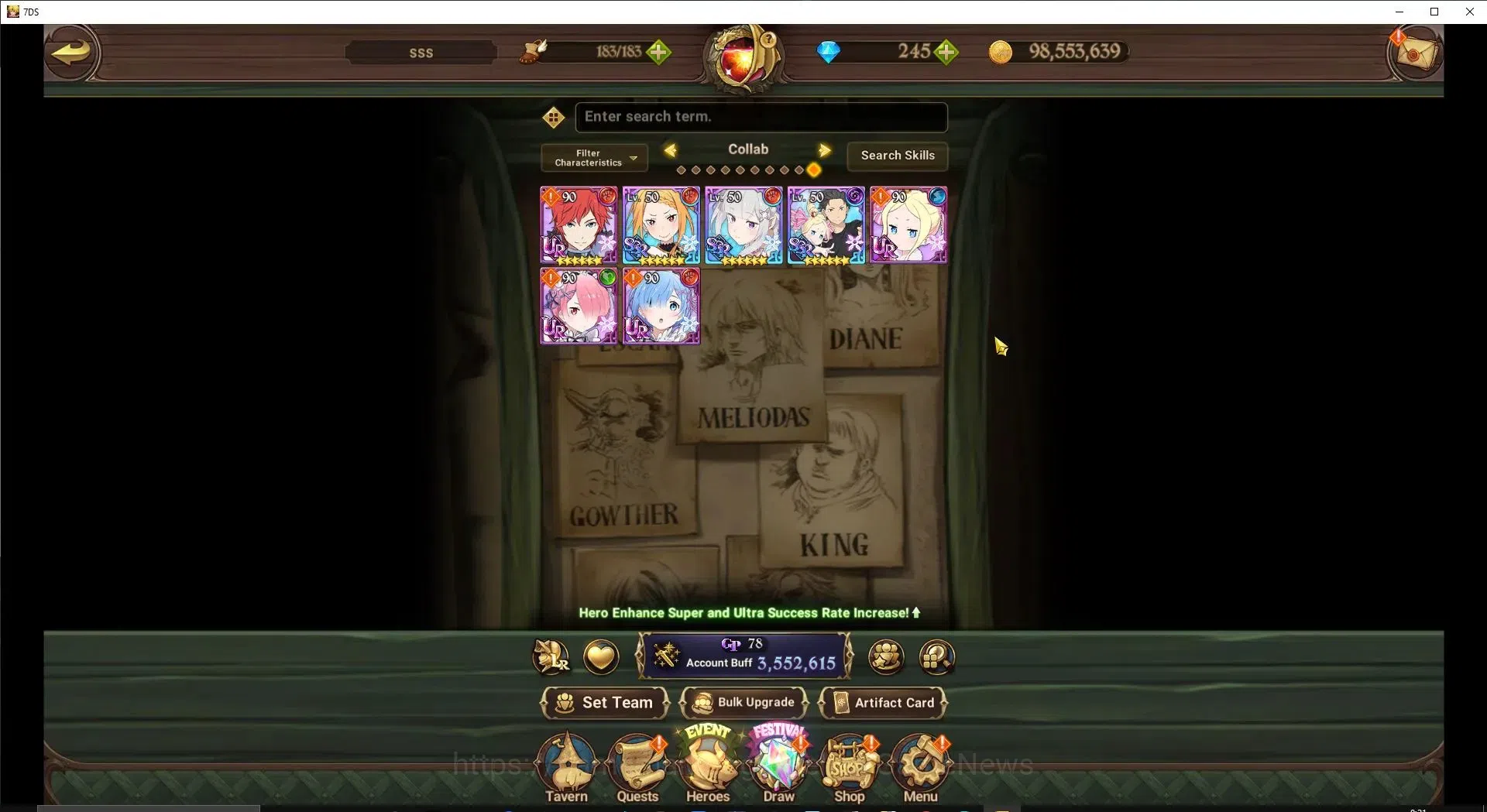 The Seven Deadly Sins: Grand Cross Accounts Asia|3,5M CC|245 DM+201 LS|4 LR+10 UR+Collab ReZer image 5