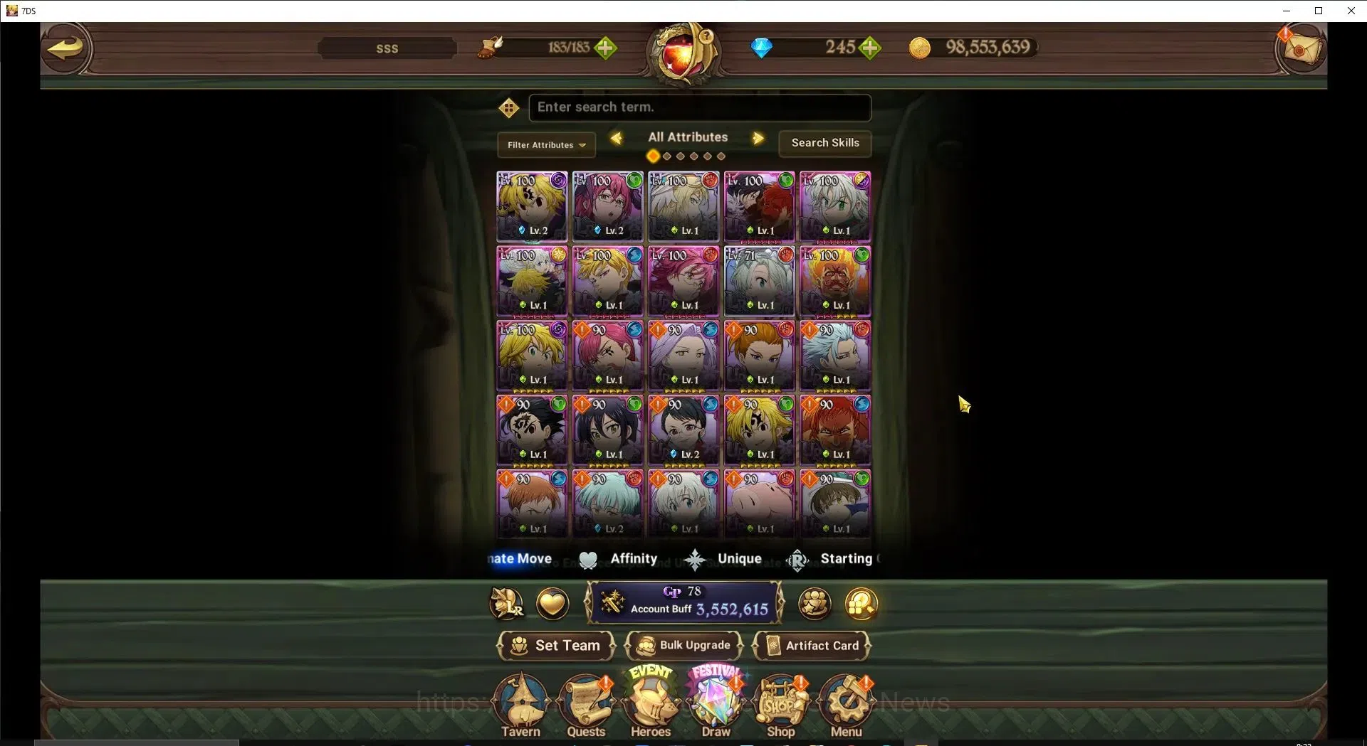 The Seven Deadly Sins: Grand Cross Accounts Asia|3,5M CC|245 DM+201 LS|4 LR+10 UR+Collab ReZer image 6