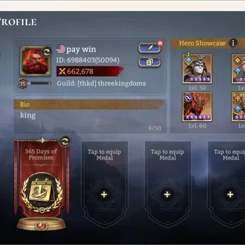 Watcher of Realms Accounts End-Game Global 50xx|Power 666k|3 Lord: Laya, Venoma, Elddr|20 Legend: Constance