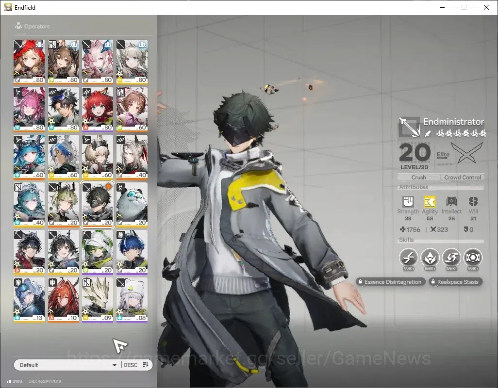 Arknights: Endfield Accounts Asia|LV 53|9 SSR (4 Limited) + 21 (*6 Weapon)|(Rossi P1,Gilberta,Mi Fu,Yvonne)+Signature|Male 1