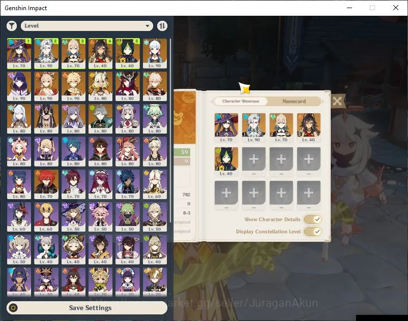 Genshin Impact Accounts Mid Game ASIA|AR 59|10 Limited+5 [5*Weapon]|Raiden+Sign,Neuvil C1,Kazuha,Xilonen,Chasca,Alhaitham 2