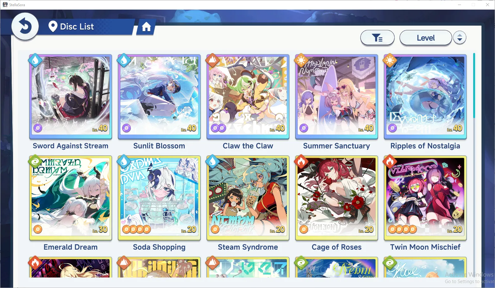 Stella Sora Accounts GLOBAL Lv15| 7 SSR (Chitose+Sign,Shia+Sign,Freesia+Sign,Nazuna+Sign,Chixia,Minova,Gerie) + 3k SD |Log 3