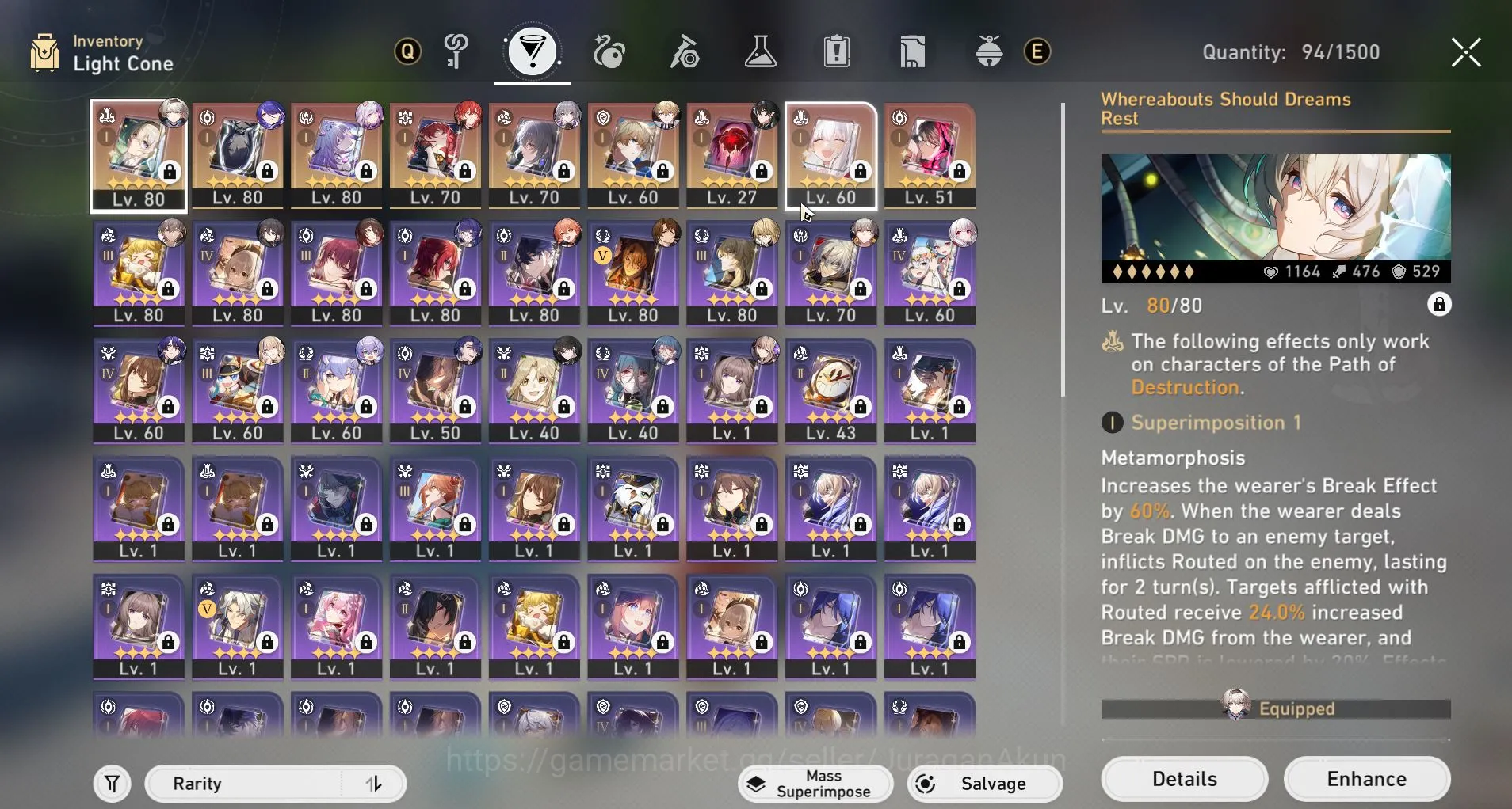 Honkai Star Rail Accounts ASIA [TL70] 9 Limited (Castorice+Sign, Firefly+Sig image 3