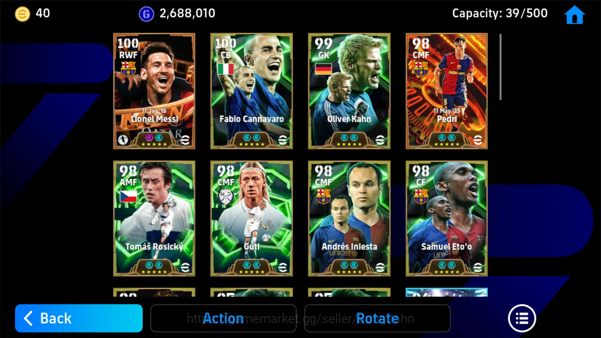 eFootball Accounts Power 3213 | etoo epic db barca | messi msn blitz image 8