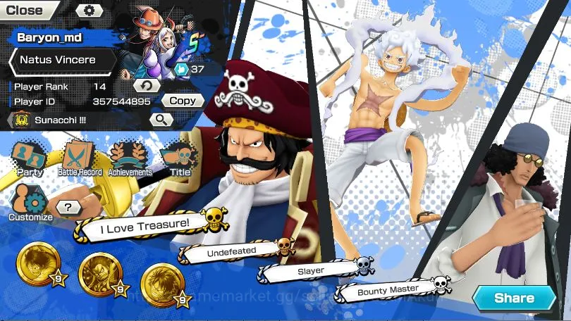 One Piece Bounty Rush Mid-Tier Global|6 META EX[Luffy Emperor,Sakazki,Roger,Kuzan image 1