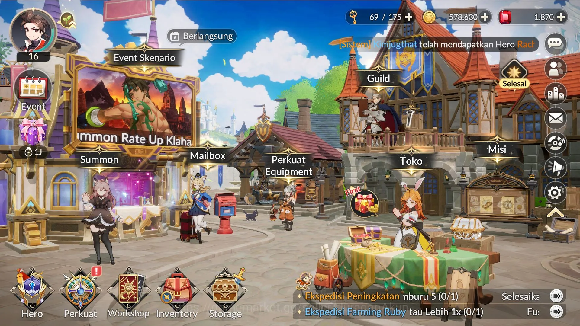 GLOBAL|6 LEGENDARY(Teo*6,Rachel*6,Dellons*5,Ace*5,Sieg*5,Ruri*5)|1.8K Ruby|Auto raid,Map 6,Tower 23F|Google(SKR781) Seven Knights Re:Birth Accounts GLOBAL|6 LEGENDARY(Teo*6,Rachel*6,Dellons*5,Ace*5, image 1