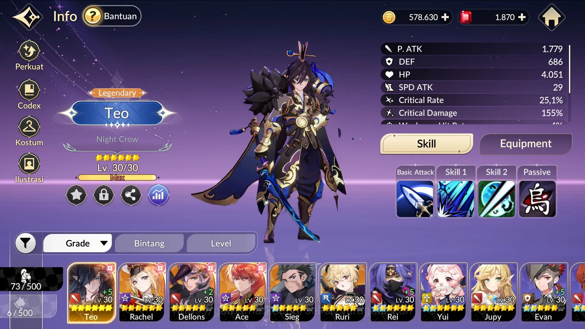 Seven Knights Re:Birth Accounts GLOBAL|6 LEGENDARY(Teo*6,Rachel*6,Dellons*5,Ace*5, image 3