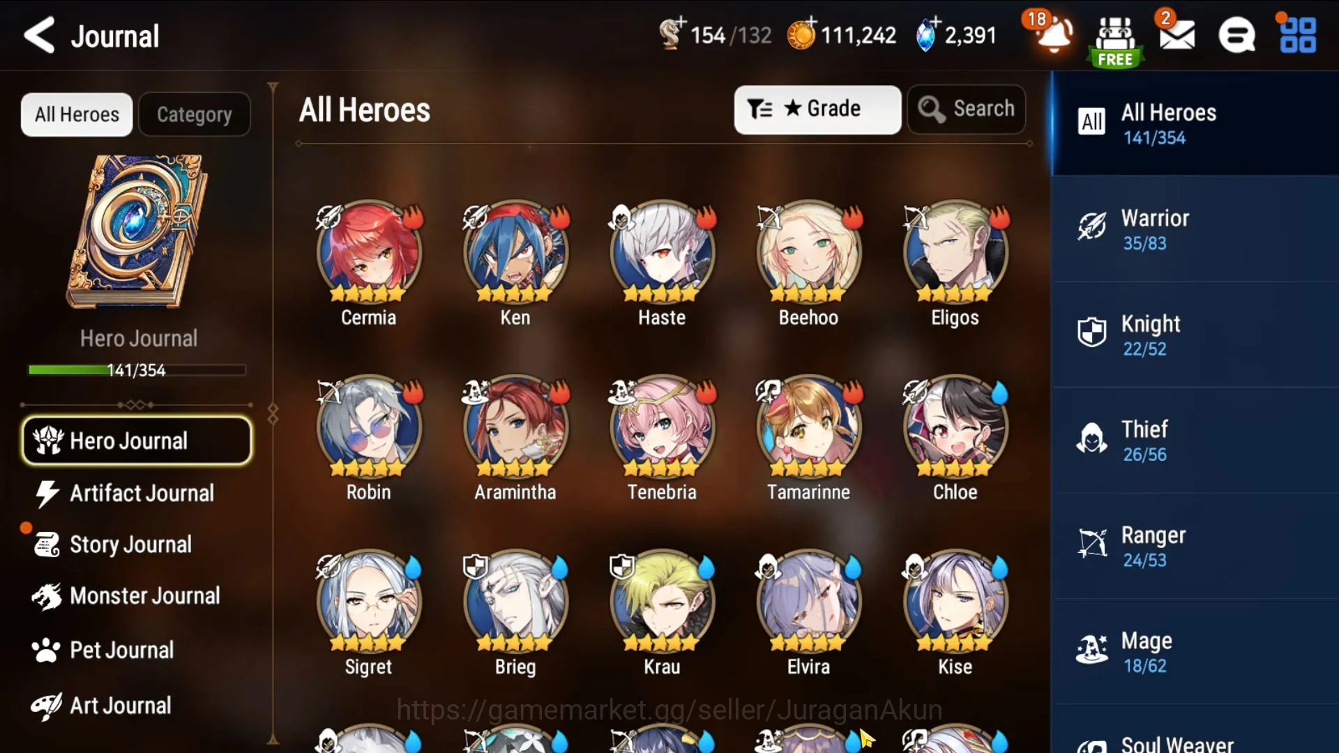 Epic Seven Accounts Mid-Tier Asia Unverif|5ML (Har setti,D Lilibet,Ilynav,Charles etc)141 Char Limit Robin,Elvira,|2.3K 9