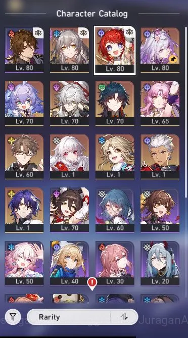 Honkai Star Rail Accounts Mid Game ASIA|TL65|4 Limited [JingYuan(E1)+Sign,Tribbie,Castorice,Dr Ratio]|Amphoreus|Take 4