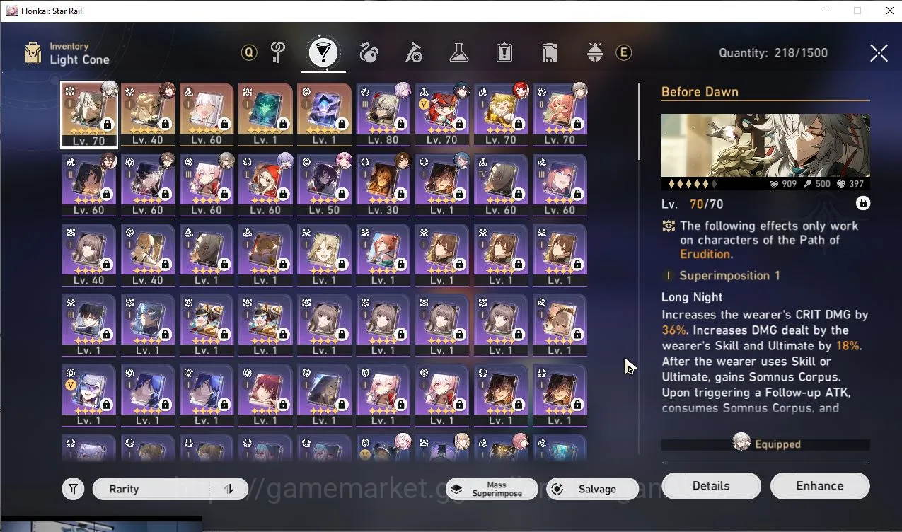 Honkai Star Rail Accounts Mid Game ASIA|TL65|4 Limited [JingYuan(E1)+Sign,Tribbie,Castorice,Dr Ratio]|Amphoreus|Take 6
