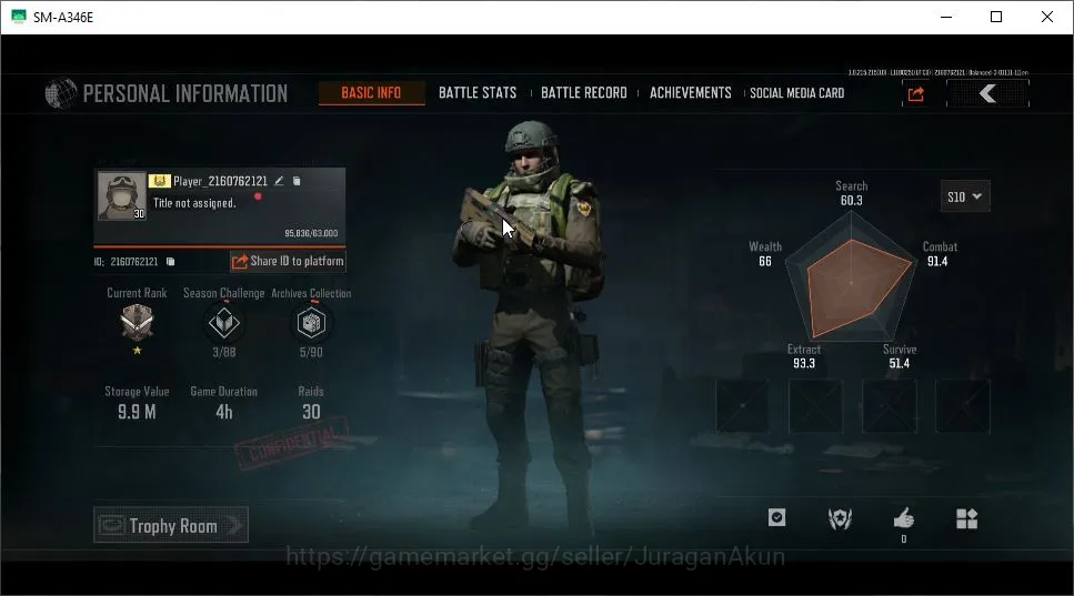 Arena Breakout Accounts Mid-Tier [MOBILE] Lvl 30|SV 9,9M|CV 9,4M|Quickhack MDR,Forest MP5,Yellow T79,Grave Mosin,Vip 3